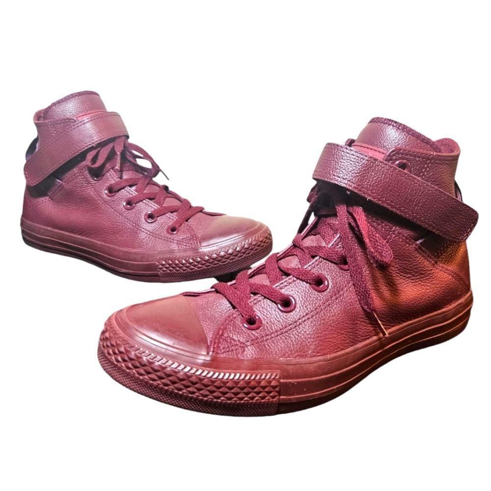 Women's Burgundy High-Top Sneakers